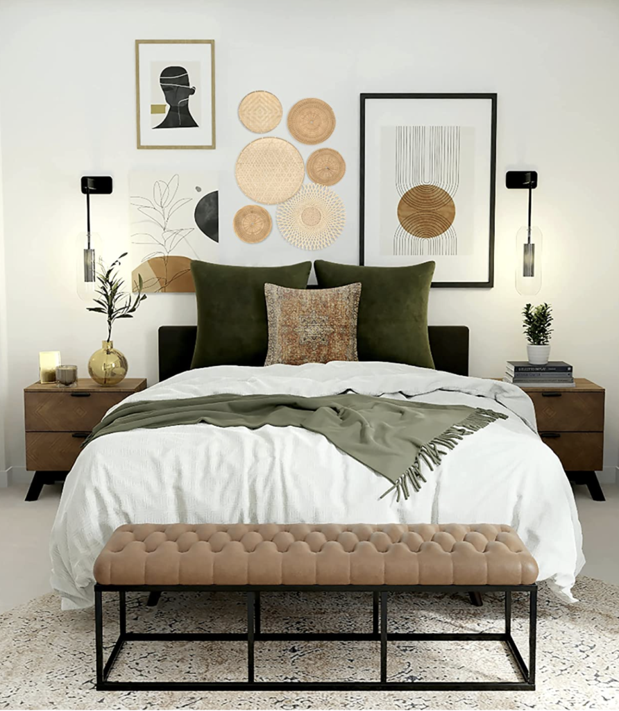 staged-bedroom-woven-wall-art-